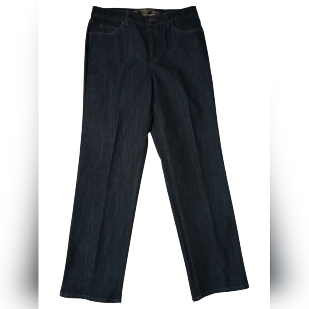 Hannah Womens Jeans Size 12 Dark Wash Missy Straight Leg Denim Stretch